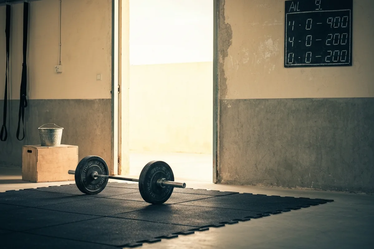 Kettlebell rack and gymnastic rings inside CrossFit F15, one of the top fitness gyms in Msida, Malta.