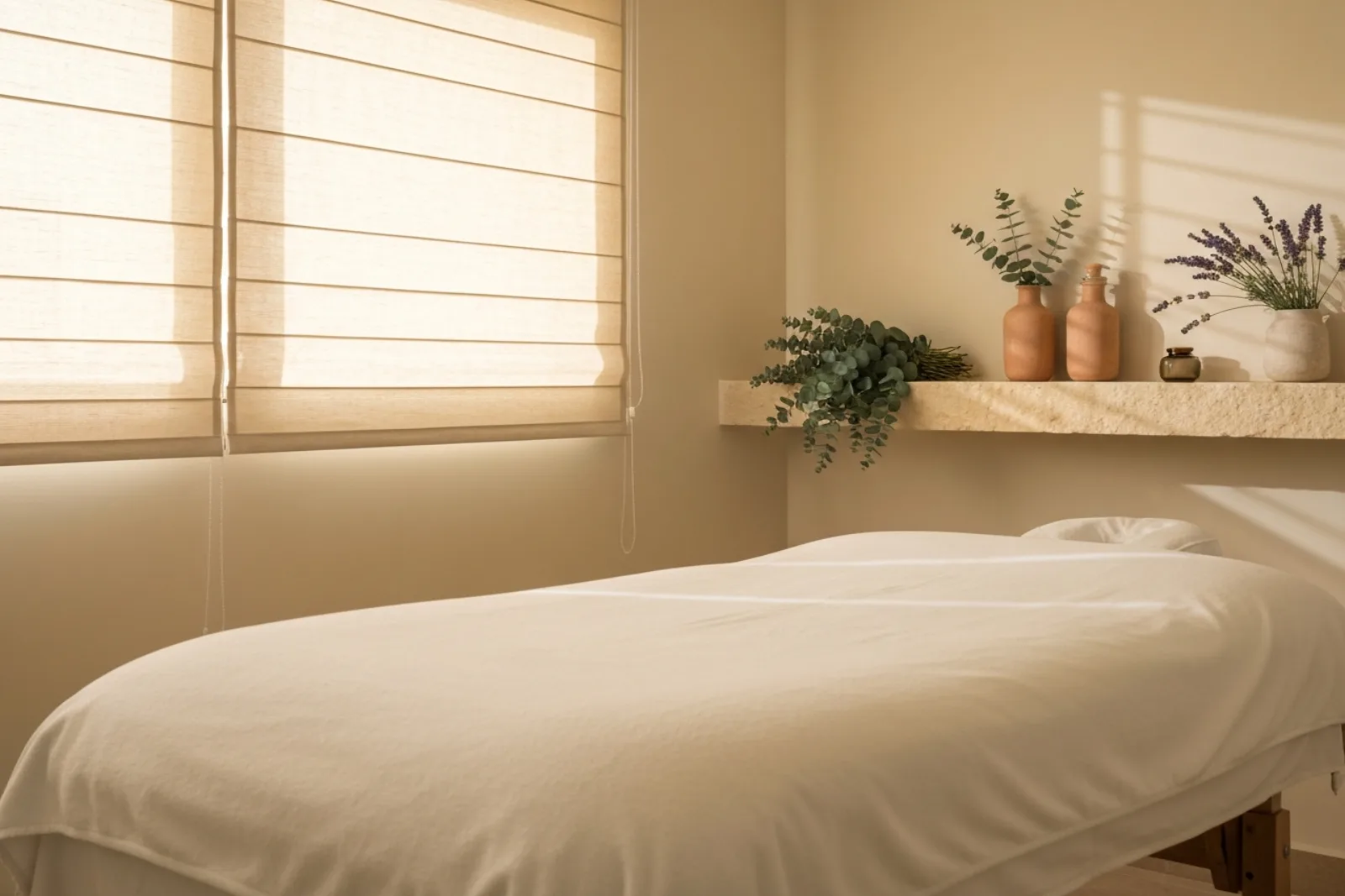 Outdoor pool and luxurious daybeds at Phoenicia Spa & Wellness in Floriana, Malta, a serene setting for spas and wellness...